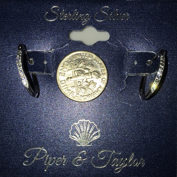 Piper & Taylor-Sterling Silver Hoop Earrings-NWT - Picture 5 of 8